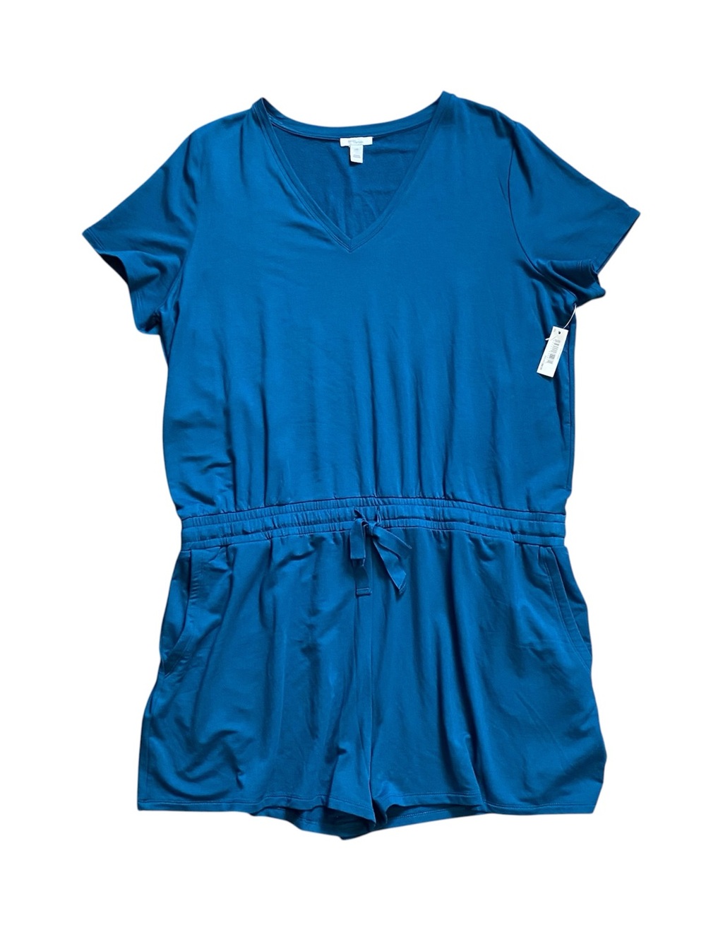 Daily Ritual Shorts Romper One-Piece Jumpsuit Women’s XXL Teal Blue